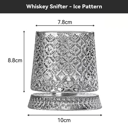 1PCS Rotating Whisky Glass 360 Degree Rotating Crystal Beer Glass Thick Base for Bourbon And Scotch Whisky a Unique Gift for Men